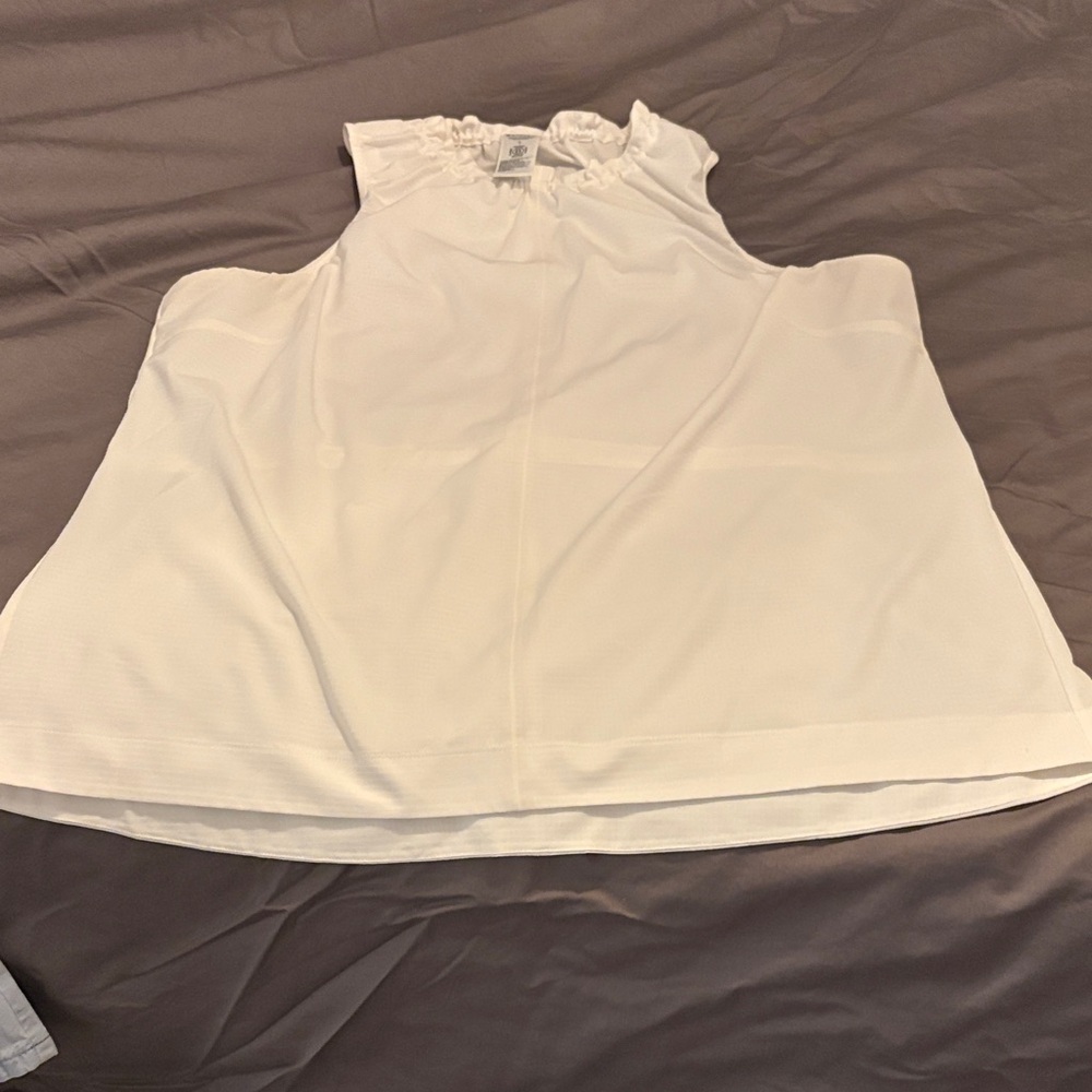 Athleta White Sleeveless Blouse